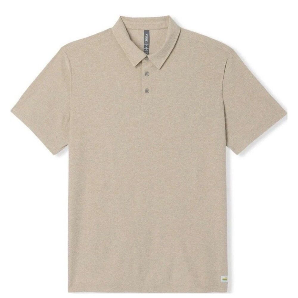Vuori Strato Tech Performance Polo Men's Truffle Heather L/XL Shirt